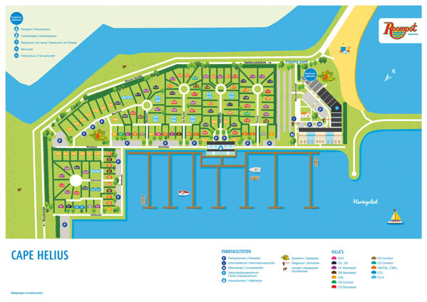 Plattegrond van Cape Helius