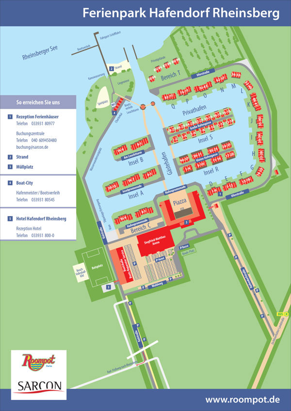 Plattegrond van Hafendorf Rheinsberg