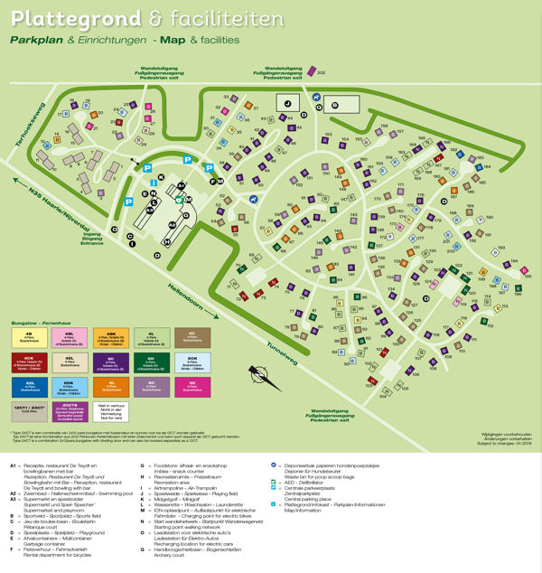Plattegrond van Landal De Hellendoornse Berg