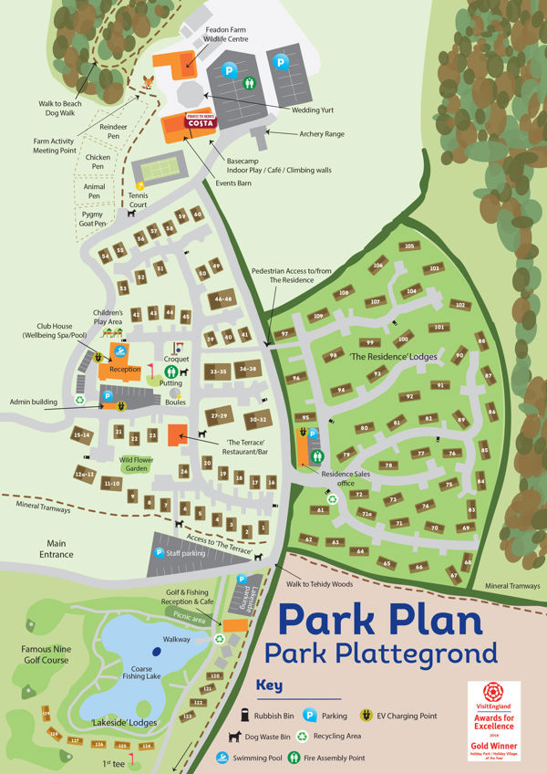Plattegrond van Landal Gwel an Mor