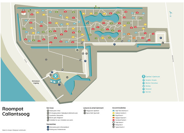 Plattegrond van Roompot Callantsoog